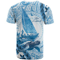 New Zealand Sailing T Shirt Aotearoa Yacht Racing - Born To Sail LT14 - Polynesian Pride
