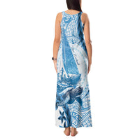 New Zealand Sailing Tank Maxi Dress Aotearoa Yacht Racing - Born To Sail LT14 - Polynesian Pride