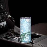 Personalised Polynesia Valentine's Day Skinny Tumbler SeaTurtle Couple Polynesian - Fairy Sparkles Color LT14 - Polynesian Pride