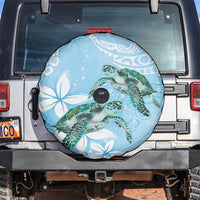Polynesia Valentine's Day Spare Tire Cover SeaTurtle Couple Polynesian - Fairy Sparkles Color LT14 Blue - Polynesian Pride