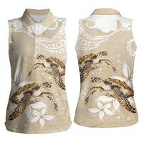 Happy Valentine's Day Polynesia Women Sleeveless Polo Shirt SeaTurtle Couple Polynesian - Pollinate Color LT14 - Polynesian Pride