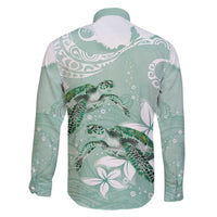 Happy Valentine's Day Polynesia Family Matching Summer Maxi Dress and Hawaiian Shirt SeaTurtle Couple Polynesian - Green Lester Color LT14 - Polynesian Pride