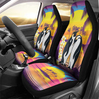 Hawaii Penguin Couple Car Seat Cover You Are My Valentine - Tropical Sunset Vibes LT14 - Polynesian Pride