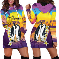 Hawaii Penguin Couple Hoodie Dress You Are My Valentine - Tropical Sunset Vibes LT14 - Polynesian Pride