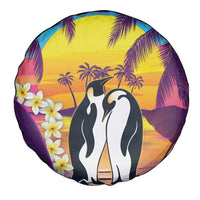 Hawaii Penguin Couple Spare Tire Cover You Are My Valentine - Tropical Sunset Vibes LT14 - Polynesian Pride