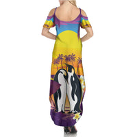 Hawaii Penguin Couple Summer Maxi Dress You Are My Valentine - Tropical Sunset Vibes LT14 - Polynesian Pride