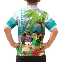 Hawaii Penguin Couple Family Matching Summer Maxi Dress and Hawaiian Shirt Hawaiian Kakau - Tropical Summer Vibes LT14 - Polynesian Pride