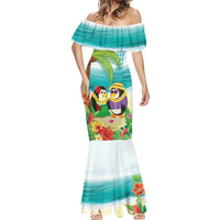 Hawaii Penguin Couple Mermaid Dress Hawaiian Kakau - Tropical Summer Vibes LT14 - Polynesian Pride