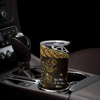 New Zealand Matariki Tumbler Cup Maori New Year Silver Fern And Lizard - Gold LT14 - Polynesian Pride