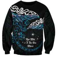 New Zealand Matariki Sweatshirt Maori New Year Silver Fern And Lizard - Turquosie LT14 Unisex Turquoise - Polynesian Pride