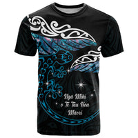 New Zealand Matariki T Shirt Maori New Year Silver Fern And Lizard - Turquosie LT14 Turquoise - Polynesian Pride