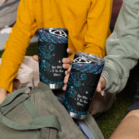 New Zealand Matariki Tumbler Cup Maori New Year Silver Fern And Lizard - Turquosie LT14 - Polynesian Pride