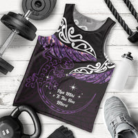 New Zealand Matariki Men Tank Top Maori New Year Silver Fern And Lizard - Purple LT14 - Polynesian Pride