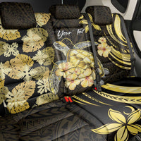 Personalised Aloha Hawaii Oahu Island Back Car Seat Cover Gathering Place Sea Turtle Ilima Flowers