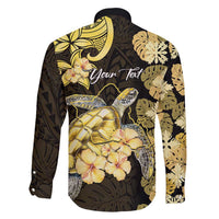 Personalised Aloha Hawaii Oahu Island Family Matching Puletasi and Hawaiian Shirt Gathering Place Sea Turtle Ilima Flowers LT14 - Polynesian Pride
