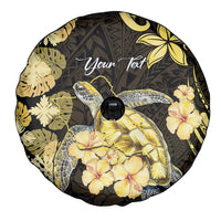 Personalised Aloha Hawaii Oahu Island Spare Tire Cover Gathering Place Sea Turtle Ilima Flowers LT14 - Polynesian Pride