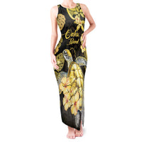 Personalised Aloha Hawaii Oahu Island Tank Maxi Dress Gathering Place Sea Turtle Ilima Flowers LT14 Women Yellow - Polynesian Pride