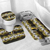 Personalised Cook Islands Aitutaki Bathroom Set Tiare Maori Polynesian Waves Tattoo