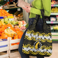 Personalised Cook Islands Aitutaki Grocery Bag Tiare Maori Polynesian Waves Tattoo