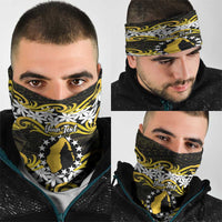 Personalised Cook Islands Aitutaki Neck Gaiter Tiare Maori Polynesian Waves Tattoo