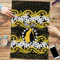 Personalised Cook Islands Aitutaki Puzzle Tiare Maori Polynesian Waves Tattoo