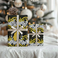 Personalised Cook Islands Aitutaki Wrapping Paper Tiare Maori Polynesian Waves Tattoo