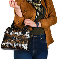 Personalised Cook Islands Rakahanga Shoulder Handbag Tiare Maori Polynesian Waves Tattoo