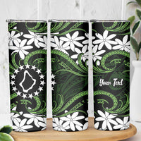 Personalised Cook Islands Palmerston Skinny Tumbler Tiare Maori Polynesian Waves Tattoo LT14 - Polynesian Pride