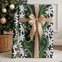 Personalised Cook Islands Palmerston Wrapping Paper Tiare Maori Polynesian Waves Tattoo