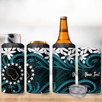Personalised Cook Islands Penrhyn Atoll 4 in 1 Can Cooler Tumbler Tiare Maori Polynesian Waves Tattoo LT14 - Polynesian Pride