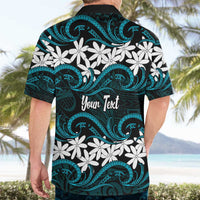 Personalised Cook Islands Penrhyn Atoll Hawaiian Shirt Tiare Maori Polynesian Waves Tattoo