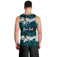 Personalised Cook Islands Penrhyn Atoll Men Tank Top Tiare Maori Polynesian Waves Tattoo