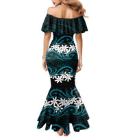 Personalised Cook Islands Penrhyn Atoll Mermaid Dress Tiare Maori Polynesian Waves Tattoo LT14 - Polynesian Pride