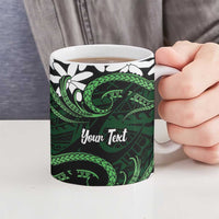 Personalised Cook Islands Mitiaro Ceramic Mug Tiare Maori Polynesian Waves Tattoo