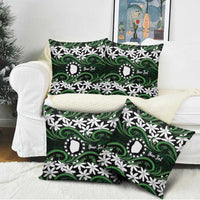 Personalised Cook Islands Mitiaro Pillow Cover Tiare Maori Polynesian Waves Tattoo