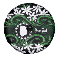 Personalised Cook Islands Mitiaro Spare Tire Cover Tiare Maori Polynesian Waves Tattoo