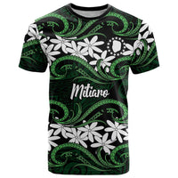 Personalised Cook Islands Mitiaro T Shirt Tiare Maori Polynesian Waves Tattoo