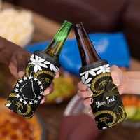 Personalised Cook Islands Manihiki 4 in 1 Can Cooler Tumbler Tiare Maori Polynesian Waves Tattoo LT14 - Polynesian Pride