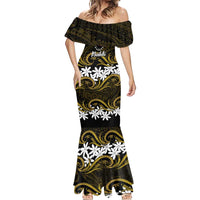 Personalised Cook Islands Manihiki Mermaid Dress Tiare Maori Polynesian Waves Tattoo