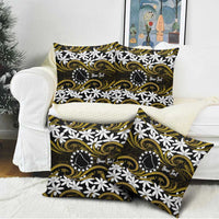 Personalised Cook Islands Manihiki Pillow Cover Tiare Maori Polynesian Waves Tattoo