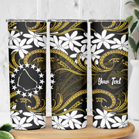Personalised Cook Islands Manihiki Skinny Tumbler Tiare Maori Polynesian Waves Tattoo LT14 - Polynesian Pride