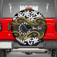 Personalised Cook Islands Manihiki Spare Tire Cover Tiare Maori Polynesian Waves Tattoo