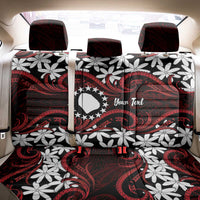 Personalised Cook Islands Atiu Enuamanu Back Car Seat Cover Tiare Maori Polynesian Waves Tattoo LT14 - Polynesian Pride
