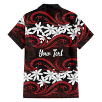 Personalised Cook Islands Atiu Enuamanu Family Matching Tank Maxi Dress and Hawaiian Shirt Tiare Maori Polynesian Waves Tattoo LT14 - Polynesian Pride