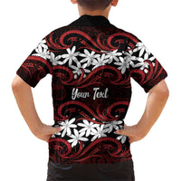 Personalised Cook Islands Atiu Enuamanu Hawaiian Shirt Tiare Maori Polynesian Waves Tattoo LT14 - Polynesian Pride