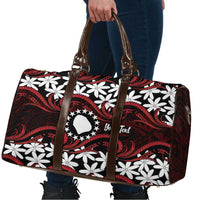 Personalised Cook Islands Atiu Enuamanu Travel Bag Tiare Maori Polynesian Waves Tattoo LT14 - Polynesian Pride