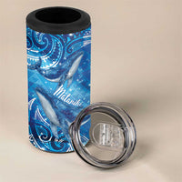 New Zealand Humpback Whale Matariki 4 in 1 Can Cooler Tumbler Maori New Year Taniko Niho Taniwha LT14 - Polynesian Pride