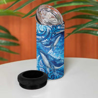 New Zealand Humpback Whale Matariki 4 in 1 Can Cooler Tumbler Maori New Year Taniko Niho Taniwha LT14 - Polynesian Pride