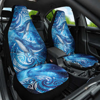 New Zealand Humpback Whale Matariki Car Seat Cover Maori New Year Taniko Niho Taniwha LT14 One Size Blue - Polynesian Pride
