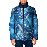 New Zealand Humpback Whale Matariki Padded Jacket Maori New Year Taniko Niho Taniwha